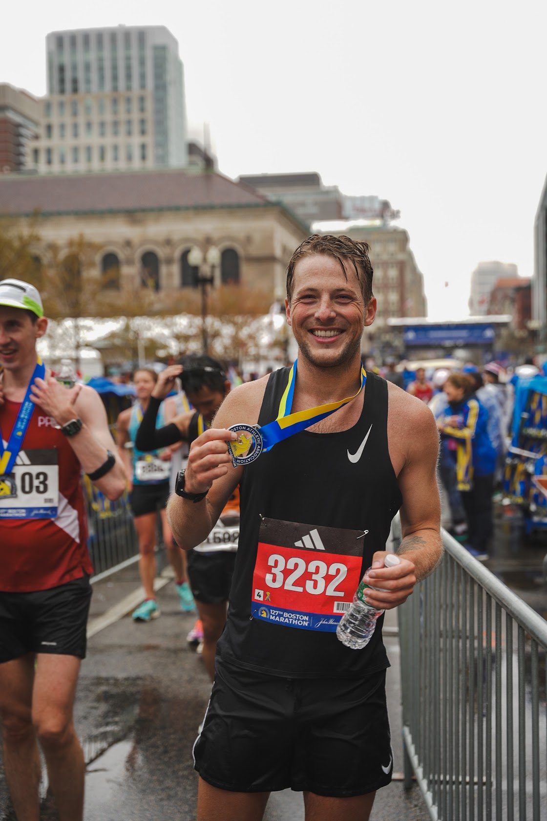 Fraser at the Boston Marathon