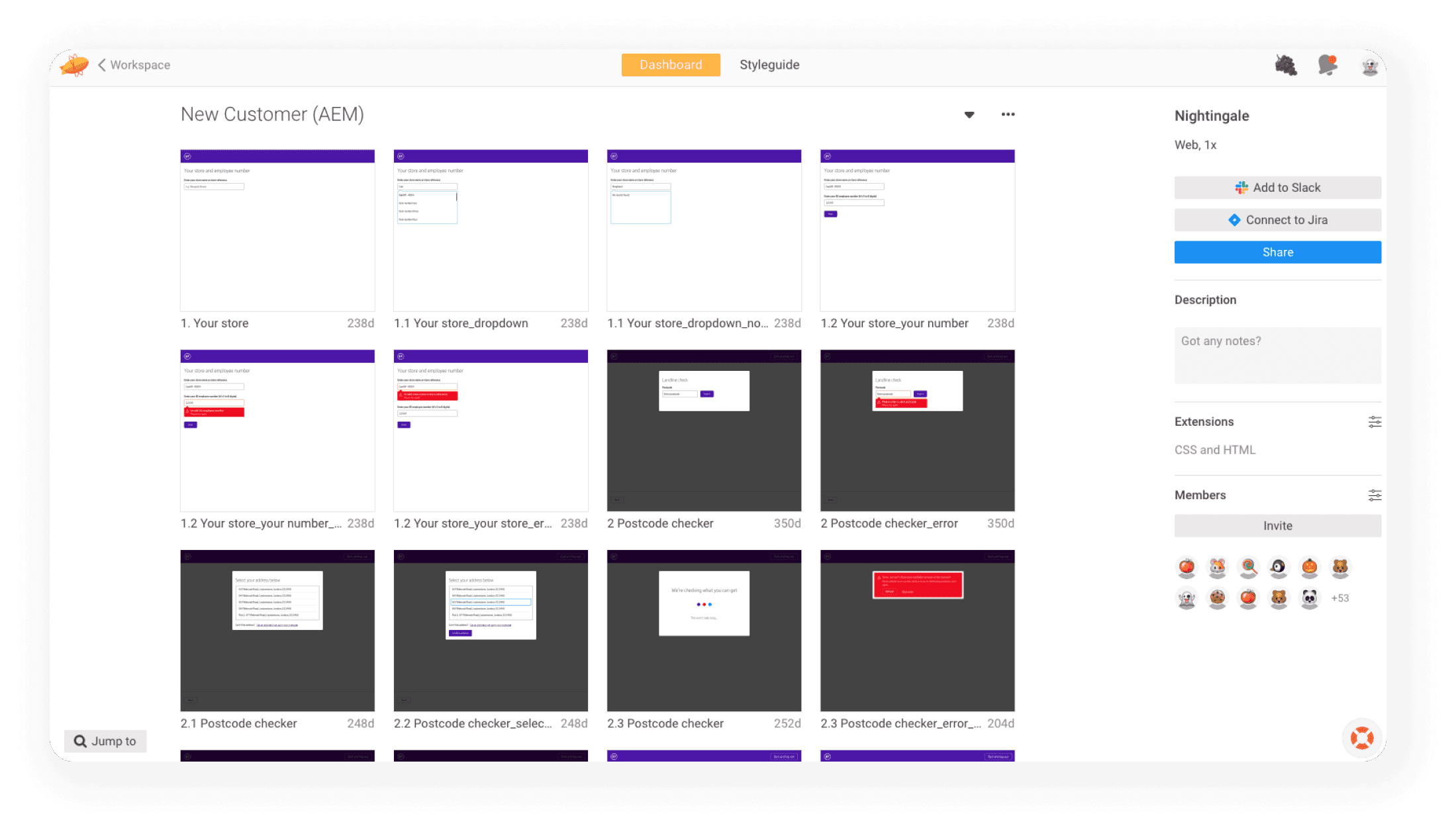 Final handoff screens for the in-store sales platform