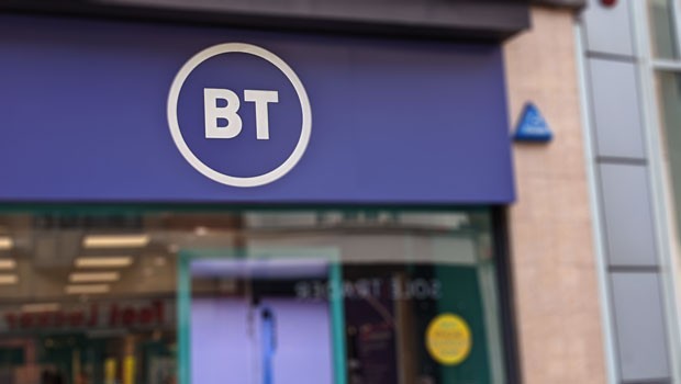 A BT retail store front