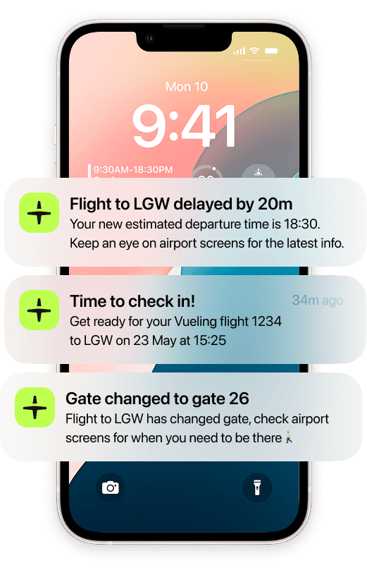 Flight status app screenshot