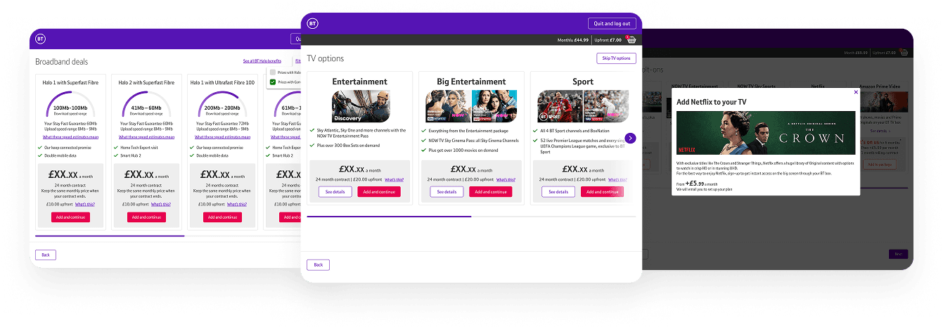In store sales platform screenshot